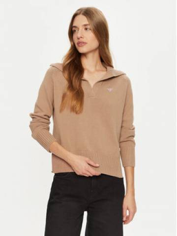 Guess Jeans Светр W4BR14 Z3HM1 Бежевий Regular Fit Guess Jeans Светр W4BR14 Z3HM1 Бежевий Regular Fit