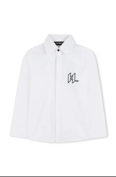 Детская хлопковая рубашка Karl Lagerfeld