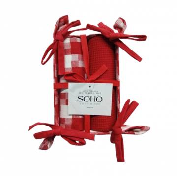 Набор кухонных полотенец Soho White & Red, 40*60 см, 2 шт (6980459) Набор кухонных полотенец Soho White & Red, 40*60 см, 2 шт (6980459)