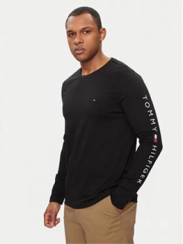 Tommy Hilfiger Longsleeve Logo Tee MW0MW09096 Чорний Regular Fit