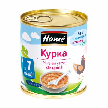 Детское мясное пюре Hame курица, от 7 месяцев, 100 г Детское мясное пюре Hame курица, от 7 месяцев, 100 г