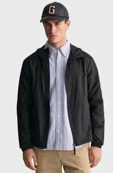 Мужская черная ветровка PACKABLE LIGHTWEIGHT WINDBREAKER Черный L Gant 7006390