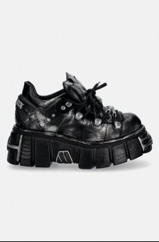 Кожаные кроссовки New Rock BOX PLANE, TOWER NEGRO ACERO + lateral + pu