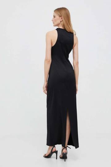 Платье Calvin Klein цвет чёрный maxi расклешённое Платье Calvin Klein цвет чёрный maxi расклешённое