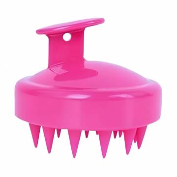 Щетка-массажер для кожи головы Cosmo Shop силиконовая, круглая с ручкой, матовая малиновая, 1 шт (CS041MP) Щетка-массажер для кожи головы Cosmo Shop силиконовая, круглая с ручкой, матовая малиновая, 1 шт (CS041MP)