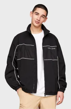 Мужская черная ветровка TJM ESSENTIAL PIPING J Черный XL Tommy Jeans DM0DM18694