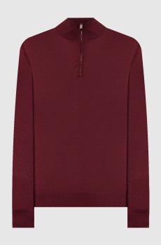 Бордовый джемпер из шерсти
