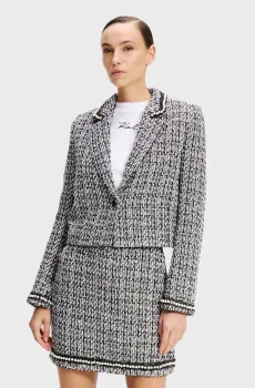 Женский твидовый жакет EMBELLISHED BOUCLE JACKET Разноцветный 38 Karl Lagerfeld 246W1402