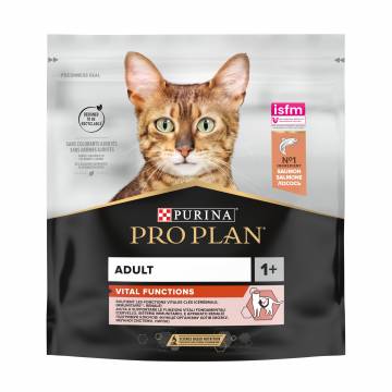 Сухой корм для кошек от 1 года Pro Plan Adult 1+ Vital Functions с лососем, 400 г Сухой корм для кошек от 1 года Pro Plan Adult 1+ Vital Functions с лососем, 400 г