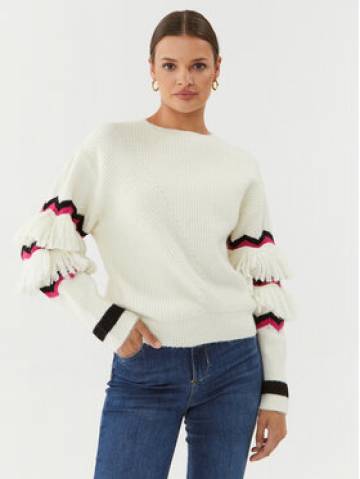 Silvian Heach Светр GPA23183MA Écru Relaxed Fit Silvian Heach Светр GPA23183MA Écru Relaxed Fit