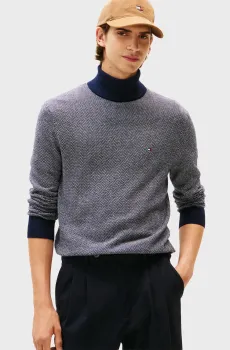 Мужской гольф с узором HERRINGBONE Разноцветный M Tommy Hilfiger MW0MW40446