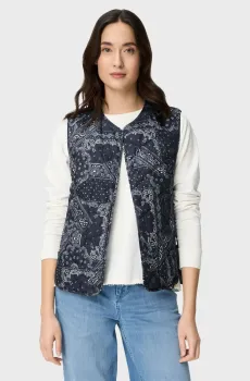 Женский темно-синий жилет с узором Синий 40 Camel Active 360730-7F63-96