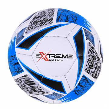 Мяч футбольний Extreme motion №5 білий з синім та чорним (FP097/2)