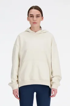 Женское бежевое худи NB Athletics Белый L New Balance WT41537LIN