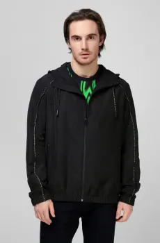 Мужская черная ветровка Черный S HUGO 50462336;001