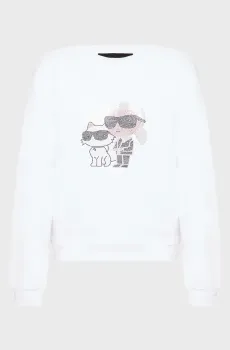 Женский белый свитшот ikon rs duo Белый L Karl Lagerfeld A3W20069