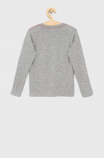 Детский лонгслив Guess цвет серый с принтом Детский лонгслив Guess цвет серый с принтом