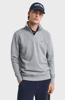 Мужская серая спортивная кофта REG SHIELD HALF ZIP Серый XL Gant 2008005