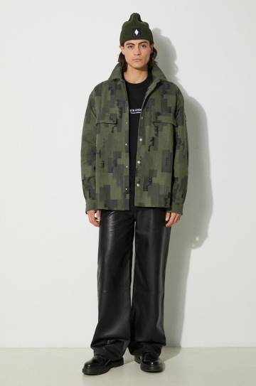 Хлопковая футболка Marcelo Burlon Que Onda Basic Tee мужская цвет чёрный с аппликацией CMAA056F24JER0071001 Хлопковая футболка Marcelo Burlon Que Onda Basic Tee мужская цвет чёрный с аппликацией CMAA056F24JER0071001
