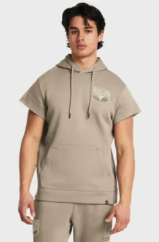 Мужское бежевое худи Pjt Rck Q1 SS Icon Fleece HD Бежевый L Under Armour 1383209-203