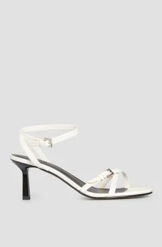 Женские белые кожаные босоножки Белый 40 HUGO 50542112;102