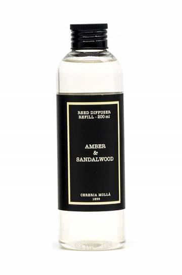 Запасной флакон для аромадиффузора Cereria Molla Amber and Sandalwood 200 ml Запасной флакон для аромадиффузора Cereria Molla Amber and Sandalwood 200 ml