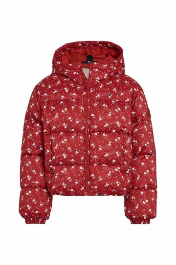 Детская куртка Tommy Hilfiger цвет бордовый KG0KG08055 Детская куртка Tommy Hilfiger цвет бордовый KG0KG08055