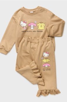 Трикотажний костюм Hello Kitty - бежевий