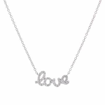 Золотое колье "Love" с бриллиантами колб0011A1 Золотое колье "Love" с бриллиантами колб0011A1
