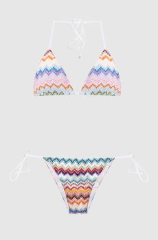 Белый купальник в узоре