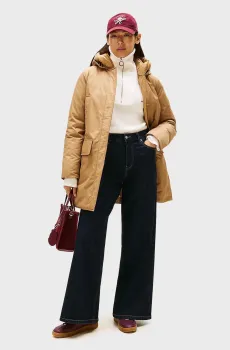 Женская бежевая парка PADDED Бежевый S Tommy Hilfiger WW0WW46533