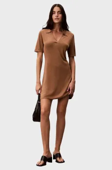 Женское бежевое платье FINE Бежевый L Calvin Klein LV044F326G