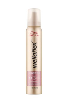 Мусс для волос WELLA Wellaflex Sensitive для чувствительной кожи головы, сильная фиксация до 24 часов, 200 мл