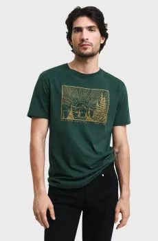 Мужская зеленая футболка OUTDOOR GRAPHIC Зеленый S Gant 2003288