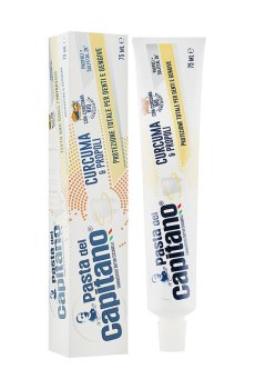 Зубная паста Pasta del Capitano Turmeric & Propolis с куркумой и прополисом, 75 мл