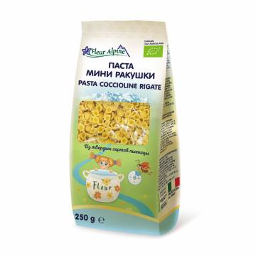 Детские макароны Fleur Alpine Organic Мини ракушки, 250 г Детские макароны Fleur Alpine Organic Мини ракушки, 250 г
