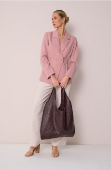 Сумка хобо з екошкіри - червоне дерево