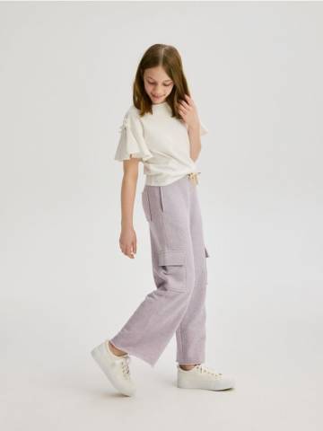 Reserved - GIRLS` TROUSERS - лавандовий - 758CY-04M Reserved - GIRLS` TROUSERS - лавандовий - 758CY-04M