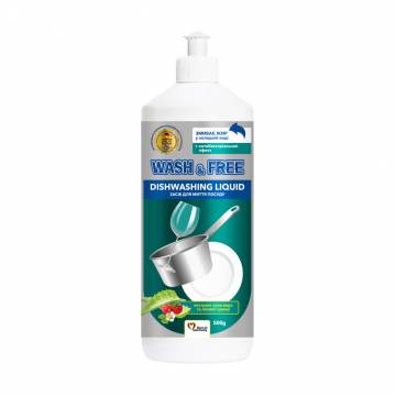 Средство для мытья посуды Wash & Free Экстракт алоэ вера и лесной земляники, 500 г Средство для мытья посуды Wash & Free Экстракт алоэ вера и лесной земляники, 500 г