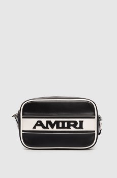 Черная кожаная сумка Sport с логотипом