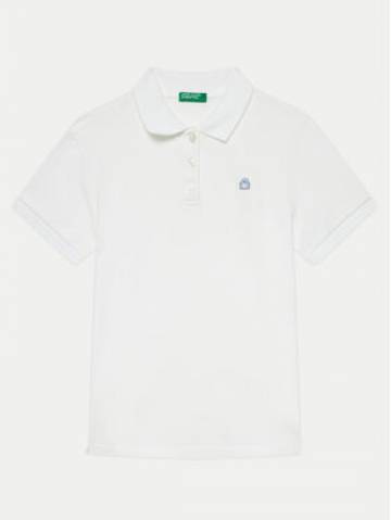 United Colors Of Benetton Поло 3WG9C300O Білий Regular Fit United Colors Of Benetton Поло 3WG9C300O Білий Regular Fit