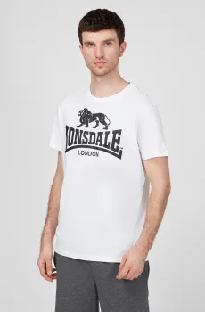 Мужская белая футболка Белый 3XL Lonsdale 119083