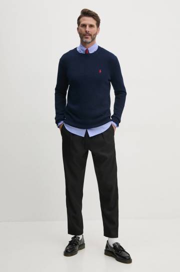 Хлопковый свитер Polo Ralph Lauren цвет синий Хлопковый свитер Polo Ralph Lauren цвет синий