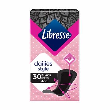 Ежедневные прокладки Libresse Dailies Style Black для черного белья, 30 шт Ежедневные прокладки Libresse Dailies Style Black для черного белья, 30 шт