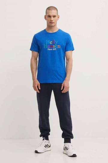 Хлопковая футболка Helly Hansen узорный Хлопковая футболка Helly Hansen узорный