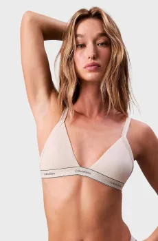 Женский бежевый бюстгальтер UNLINED TRIANGLE Бежевый XL Calvin Klein LV00QF8369