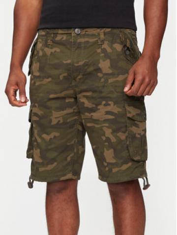 Brave Soul Шорти з тканини MSRT-GEORGECAMOK Хакі Straight Fit Brave Soul Шорти з тканини MSRT-GEORGECAMOK Хакі Straight Fit