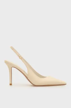 Женские бежевые кожаные слингбэки Viviana Бежевый 36 PRPY PRSDS26266W