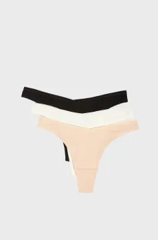 Женские трусики-танга (3 шт) JOHN Разноцветный XS Etam 6539634