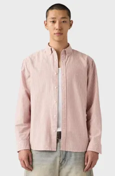 Мужская розовая рубашка в полоску Розовый S Levi’s® A7210;0055